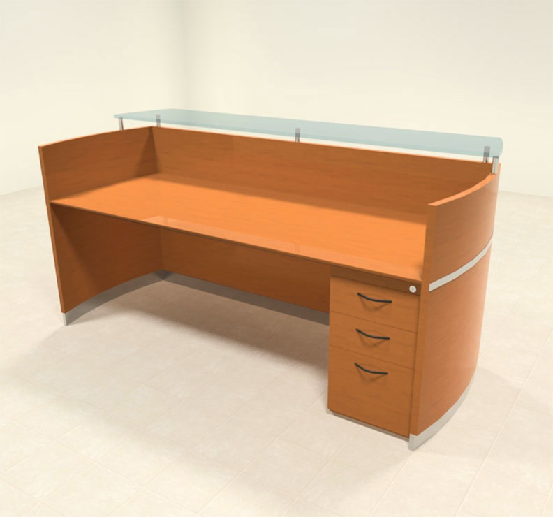 2pc Modern Contemporary Glass Counter Reception Desk Set, #RO-NAP-R1 ...
